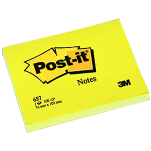 Post-it Yapışkanlı Not Kağıdı 100 YP 76x102 Sarı 657