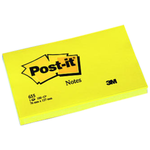 Post-it Yapışkanlı Not Kağıdı 100 YP 76x127 Sarı 655